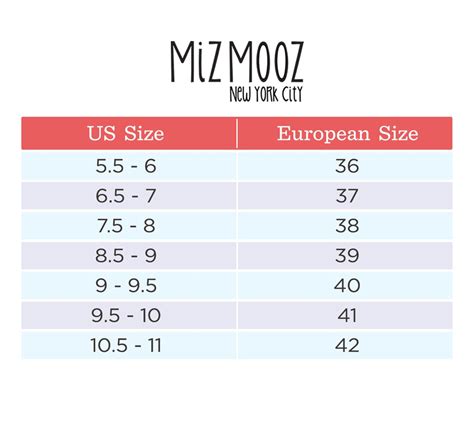 miz mooz size chart